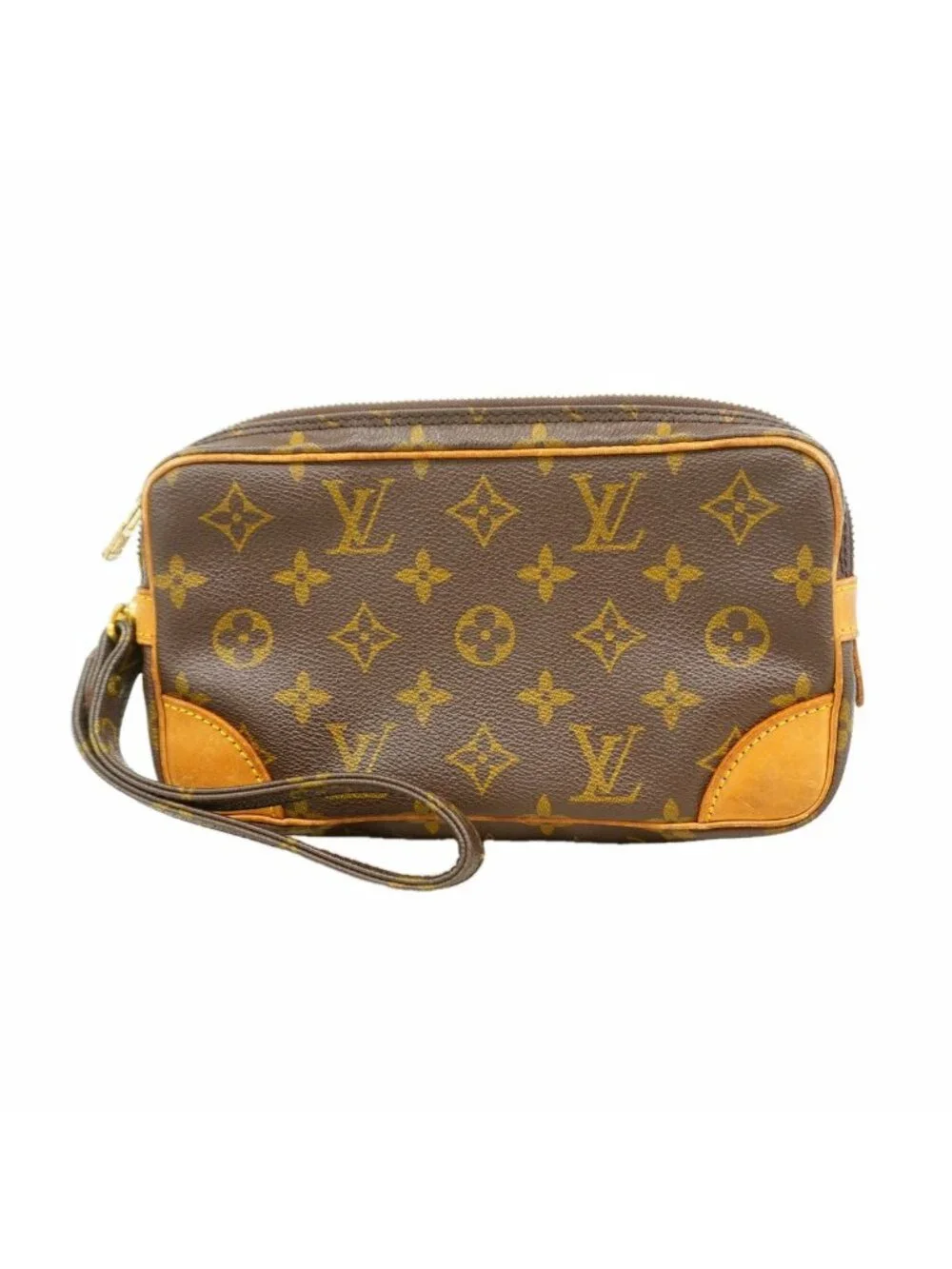 Louis Vuitton Clutch Monogram Marly Dragonne PM Brown